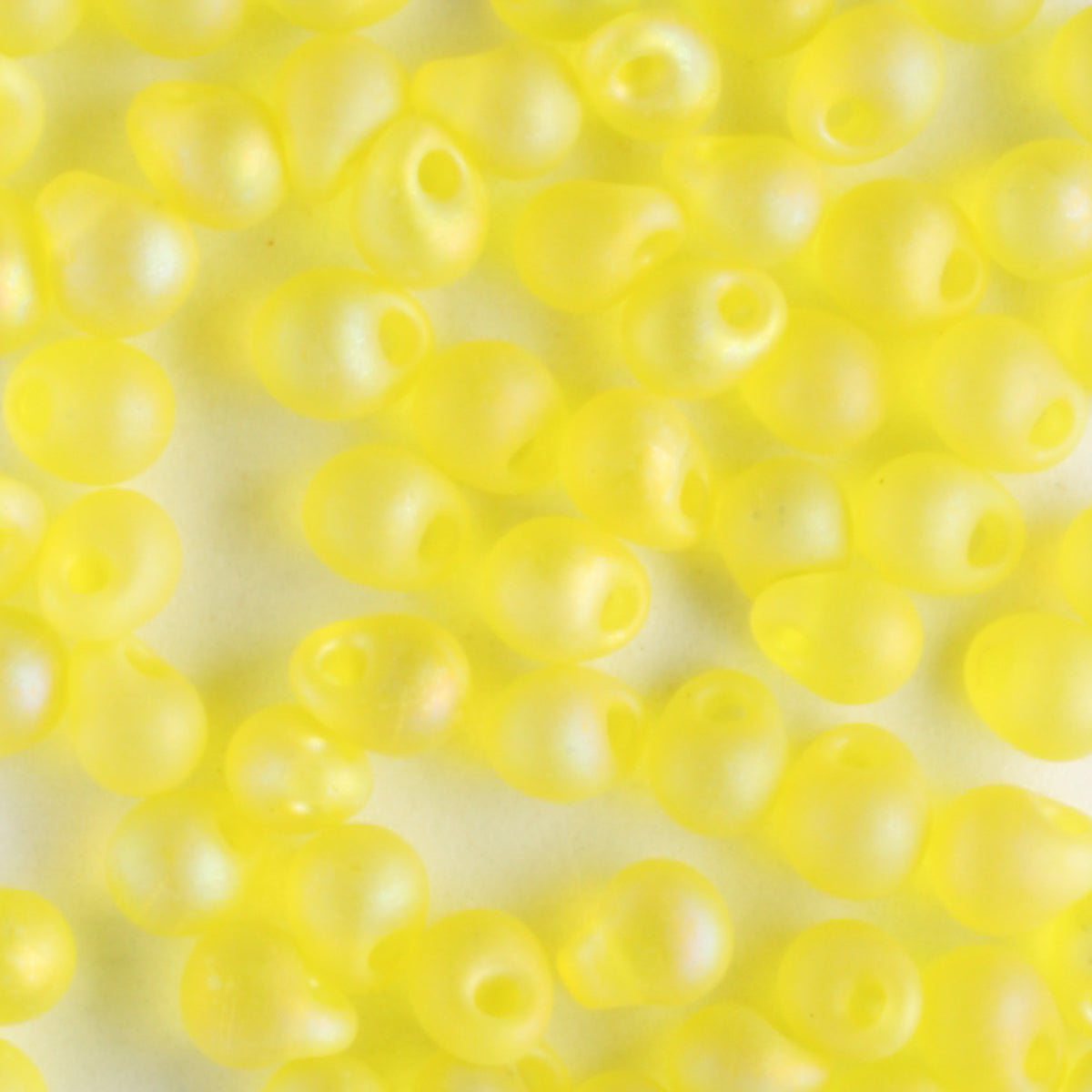 Fringe Bead, Rainbow Yellow Matte - 10 grams