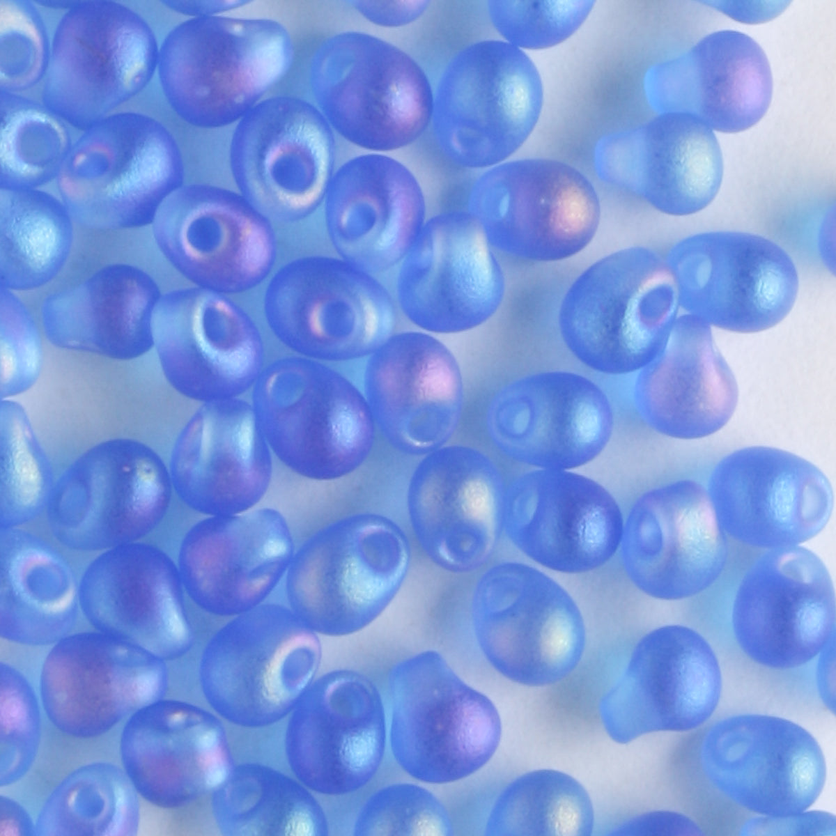 Fringe Bead, Rainbow Medium Blue - 10 grams