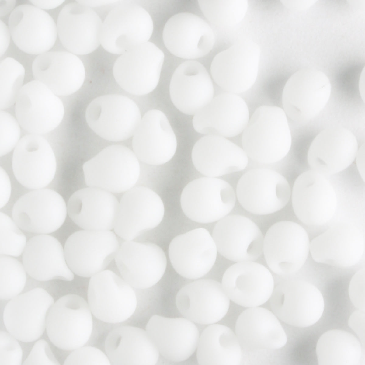 Fringe Bead, Matte White - 10 grams