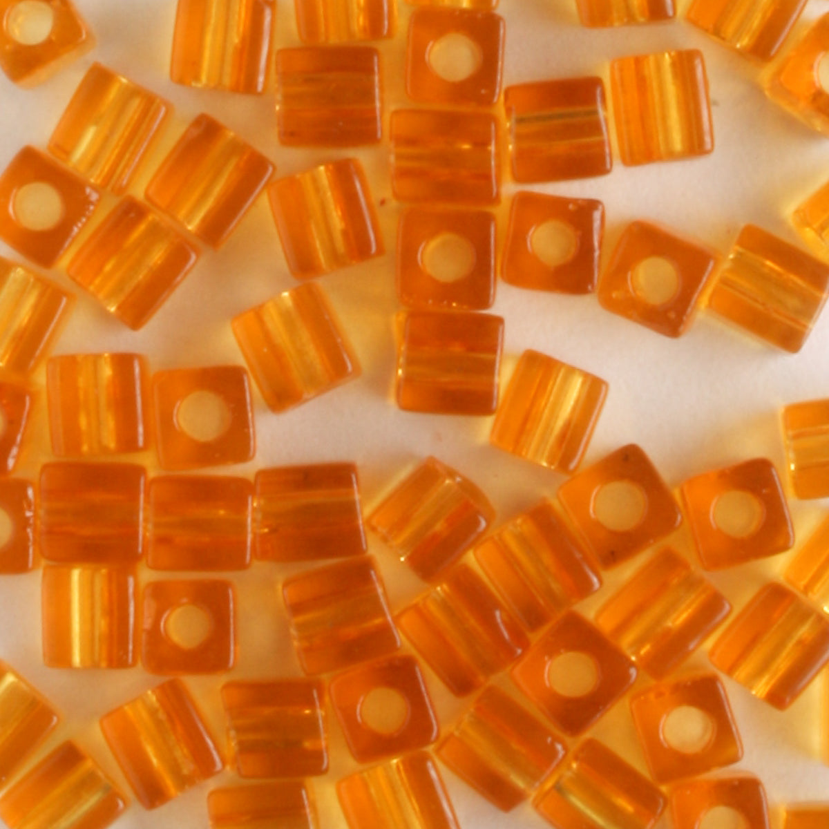 3mm Cube, Transparent Amber - 10 grams