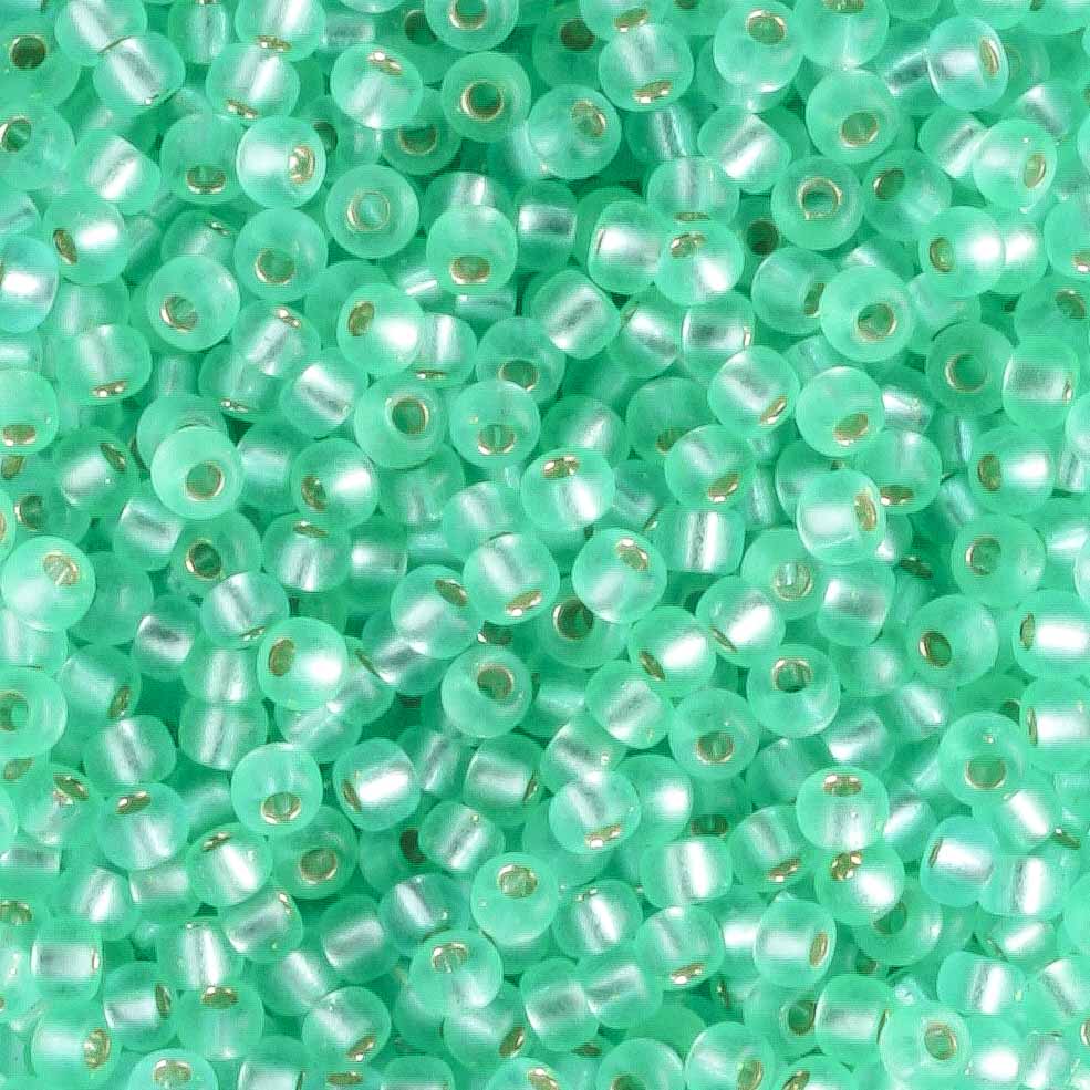 11/0 Silver Lined Mint - 10 grams