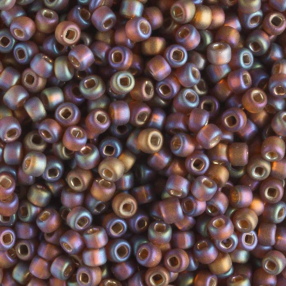 11/0 Silver Lined Dark Topaz AB - 10 grams