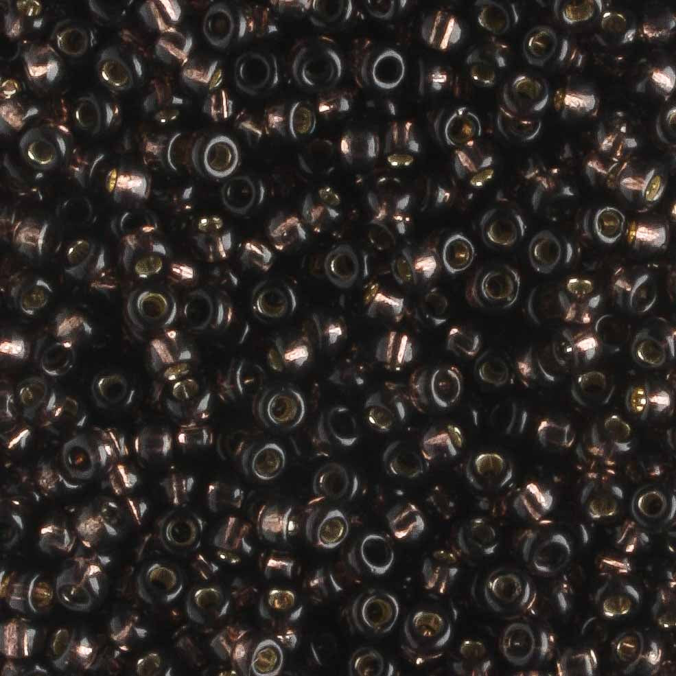11/0 Silver Lined Dark Brown - 10 grams