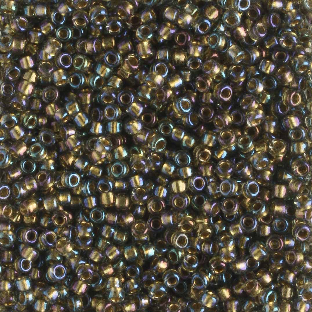 15/0 Gold Lined Gray - 5 grams