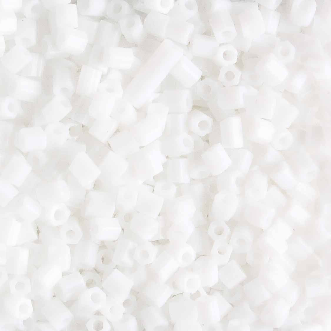 11/0 Hex White - 10 grams