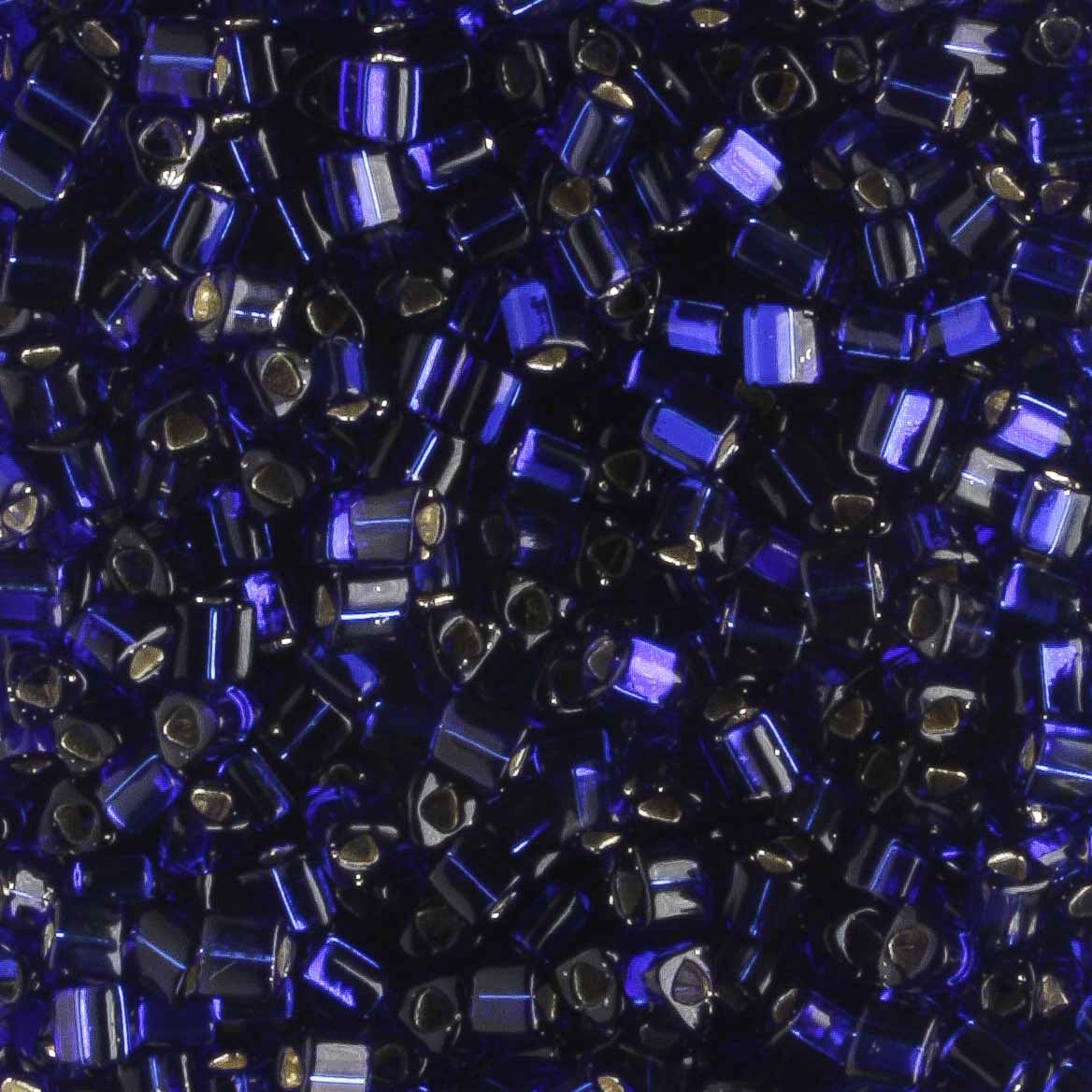 11/0 Triangle Silver Lined Cobalt - 10 grams