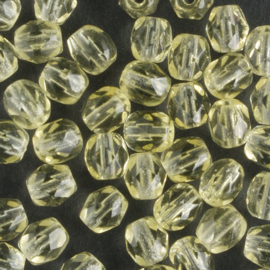 4mm Round Fire Polish Jonquil - 100 beads