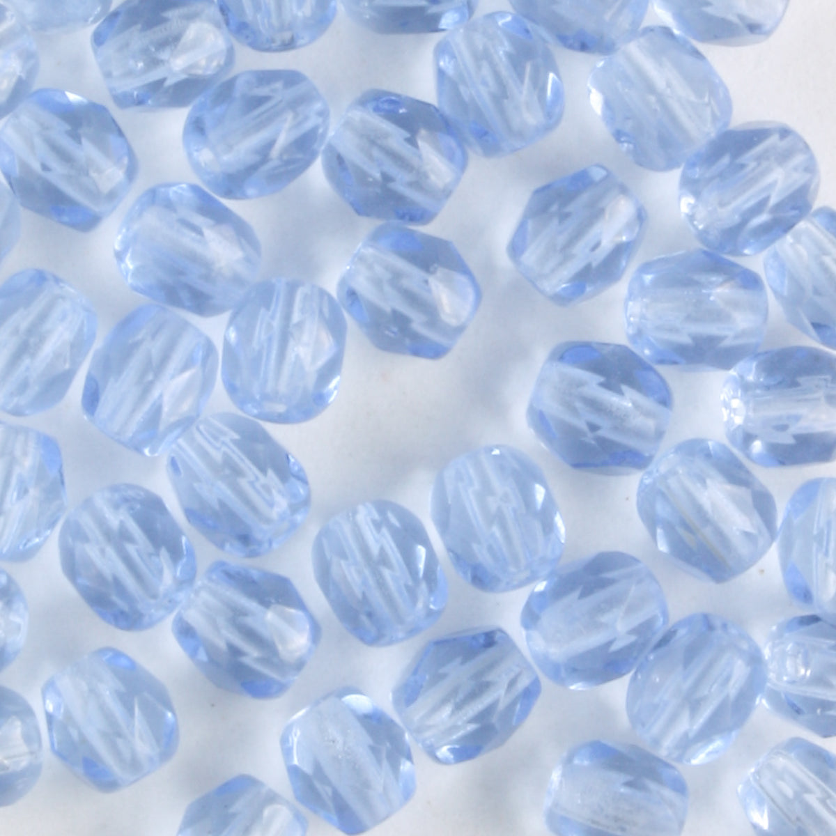 4mm Round Fire Polish Light Sapphire - 100 beads