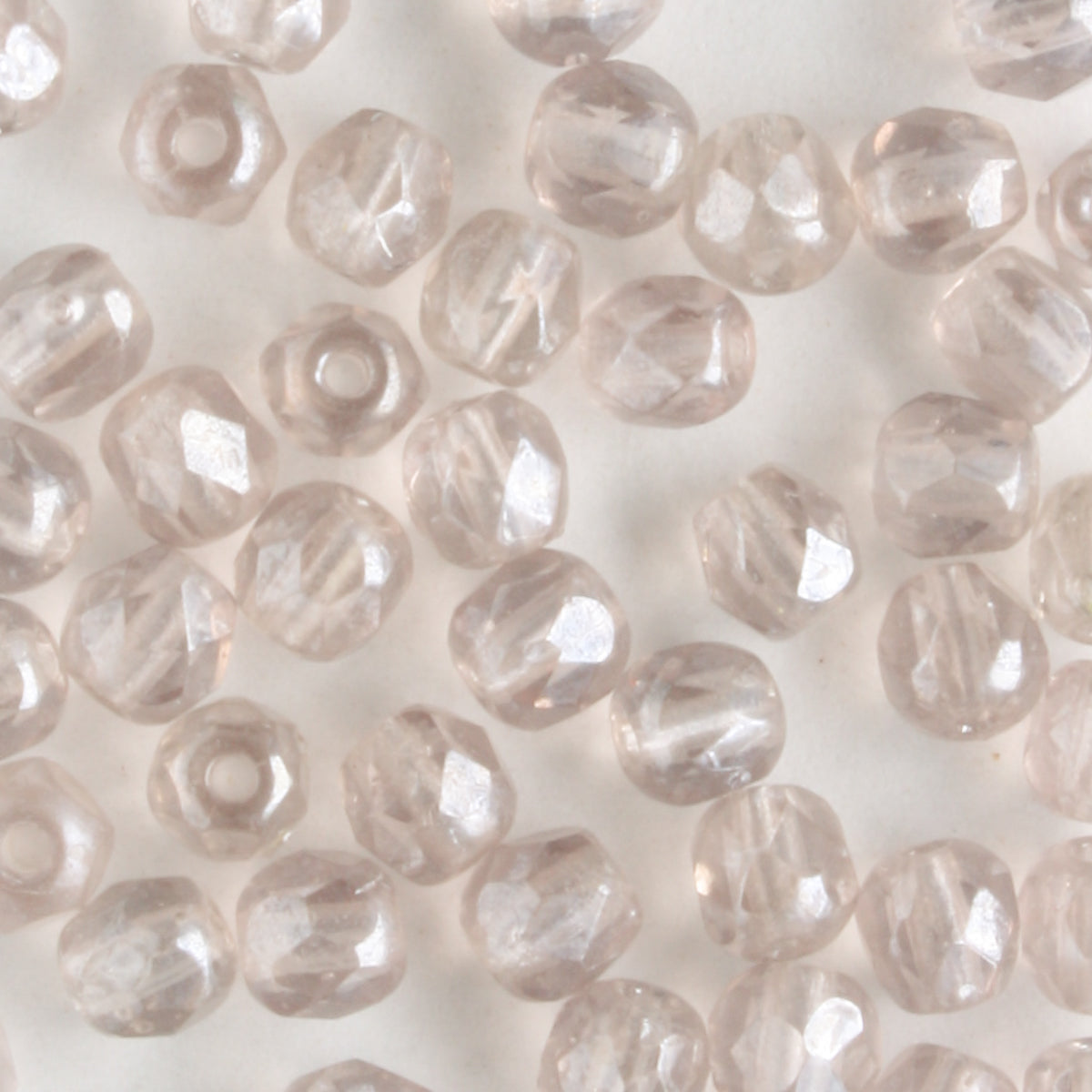 4mm Round Fire Polish Amethyst Luster - 100 beads