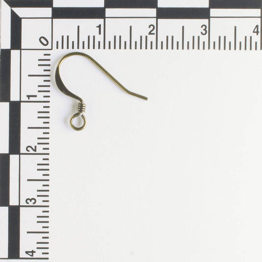 Earring, Antique Brass - 5 Pair