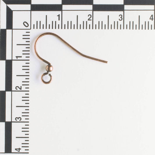 Earring, Antique Copper - 5 Pair