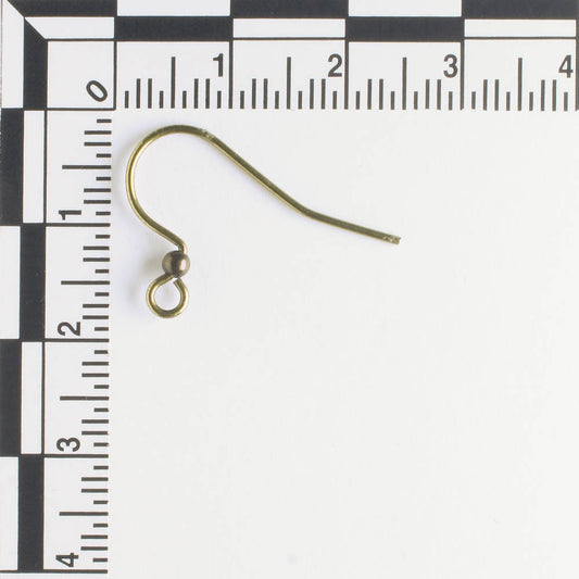 Earring, Antique Brass - 5 Pair