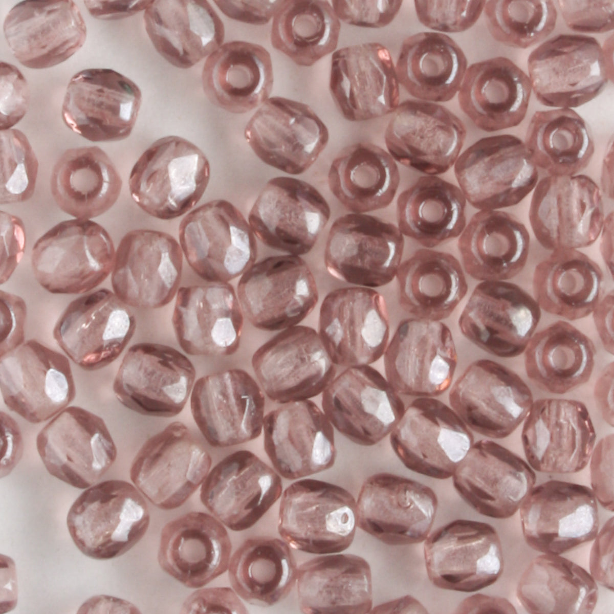 3mm Round Fire Polish Amethyst Luster - 100 beads