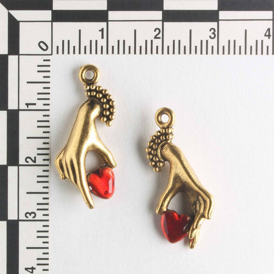 Charm - Hand and Heart