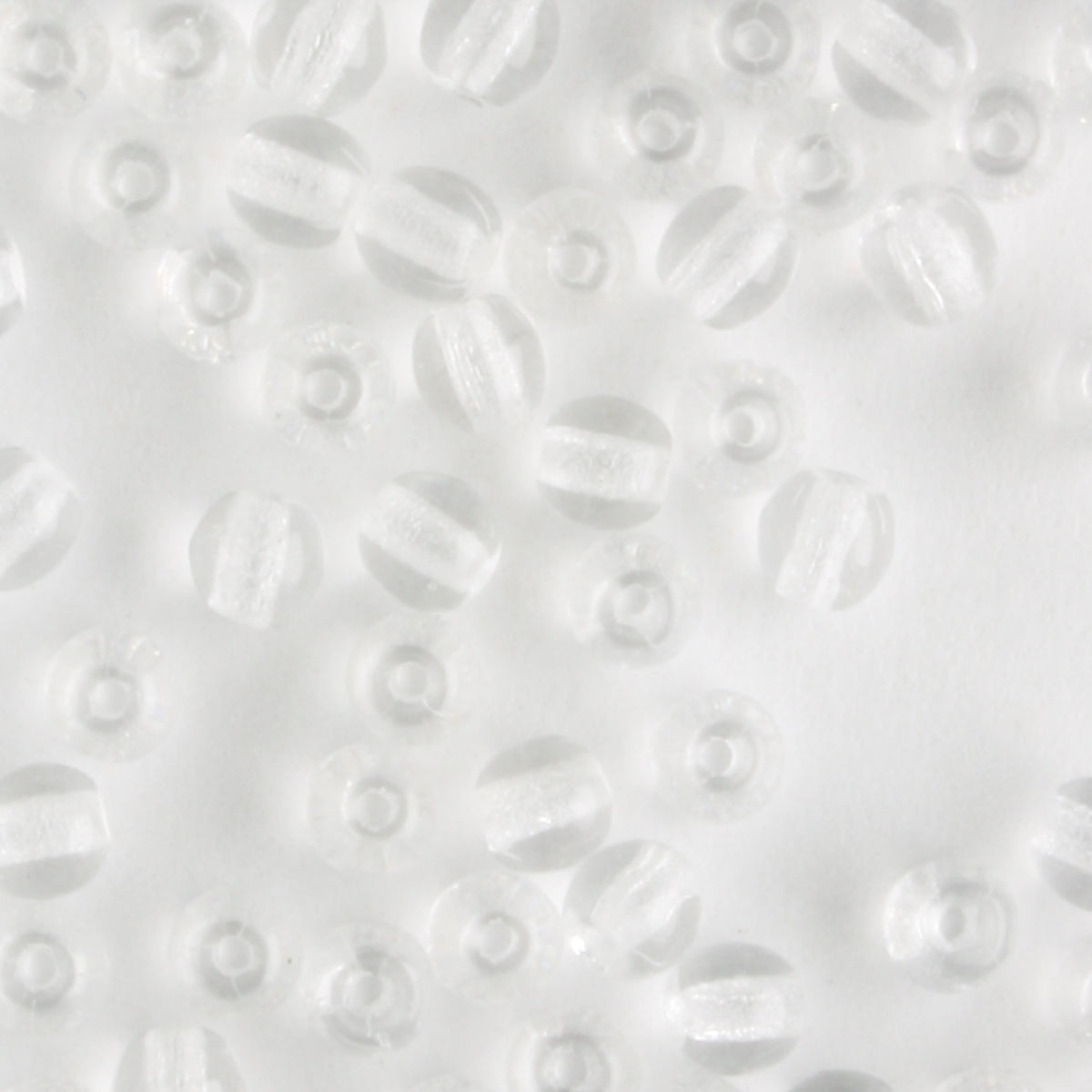 3mm Druk Clear - 100 beads