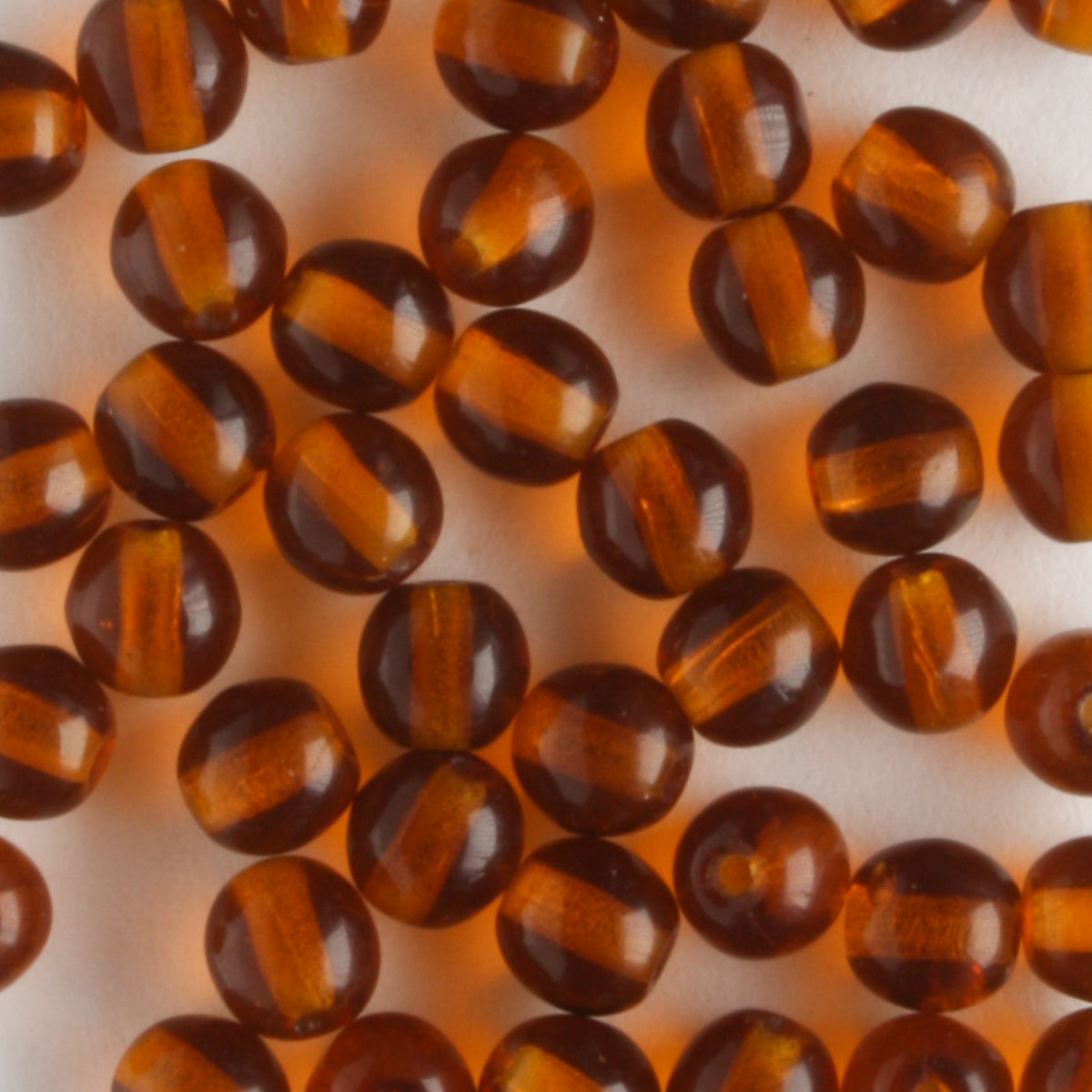 4mm Druk Topaz - 100 beads