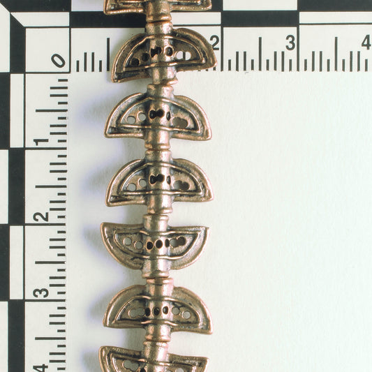 Pewter Beads, Copper Plated - 8" Strand
