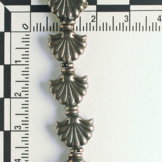 Pewter Beads, Copper Plated - 8" Strand