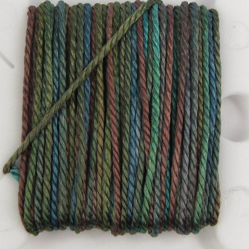 Hand Dyed Shiny Silk Yarn - 6 Yard Bobbin