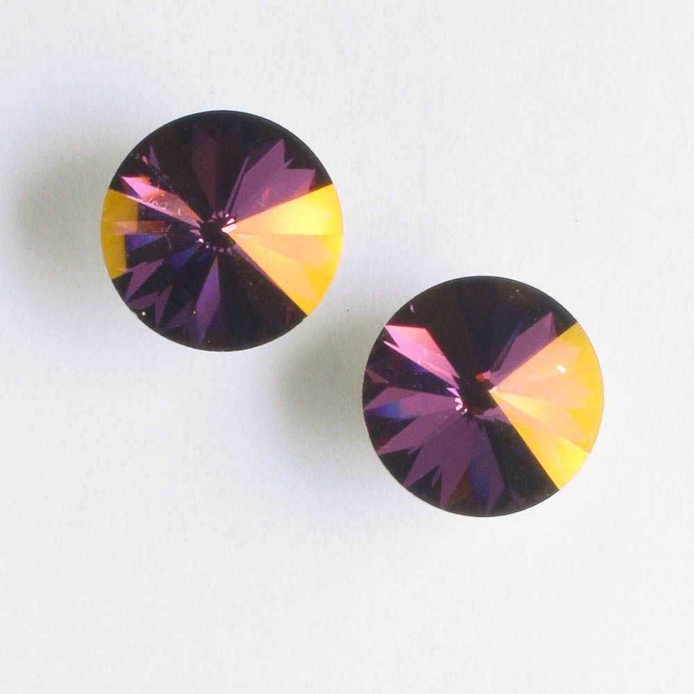 12mm Rivoli Lilac Shadow - pair