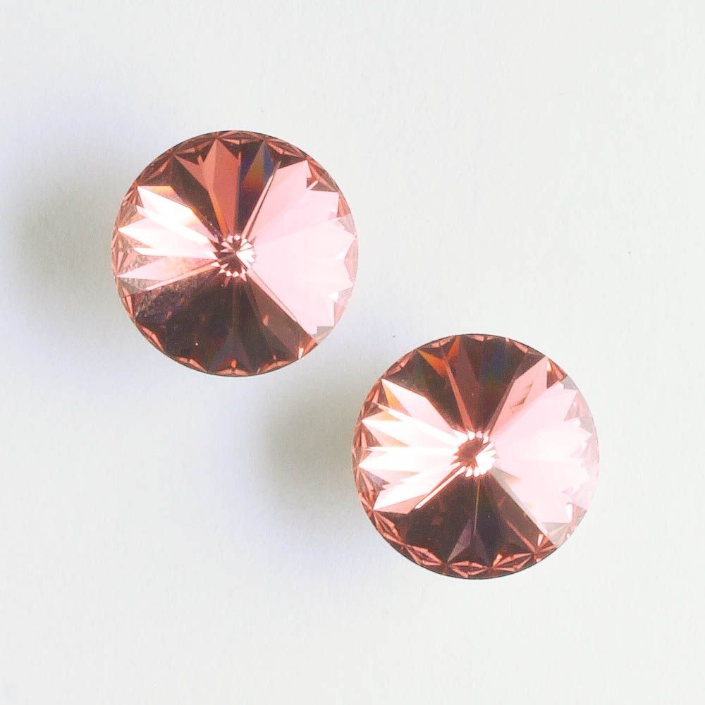 12mm Rivoli Rose Peach - pair