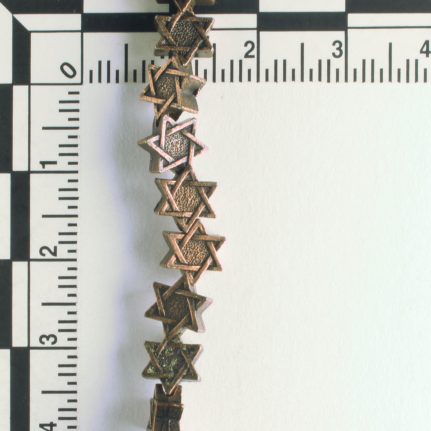 Pewter Beads, Copper Plated - 8" Strand