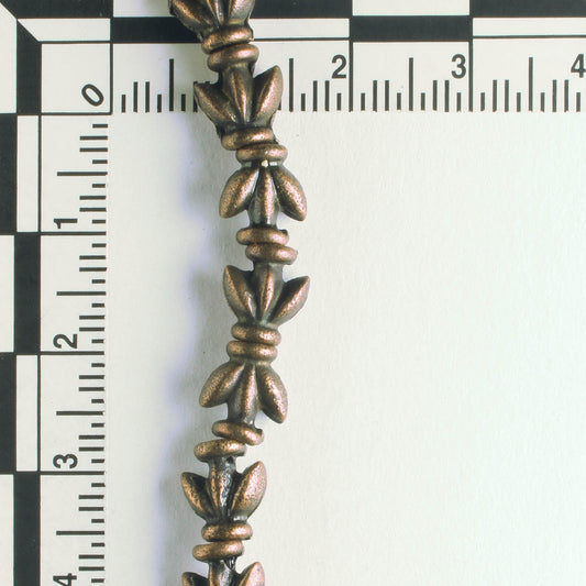 Pewter Beads, Copper Plated - 8" Strand