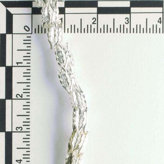 Pewter Beads, Silver Plated - 8' Strand