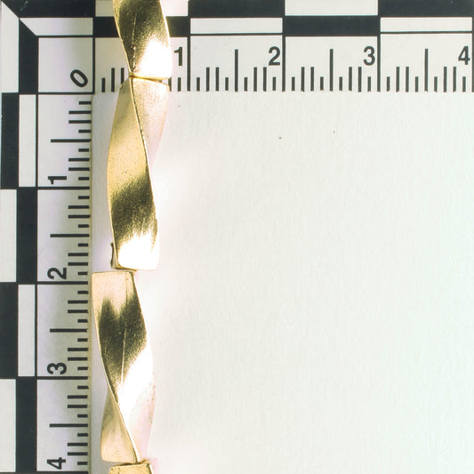 Pewter Beads, Gold Pated - 8" Strand