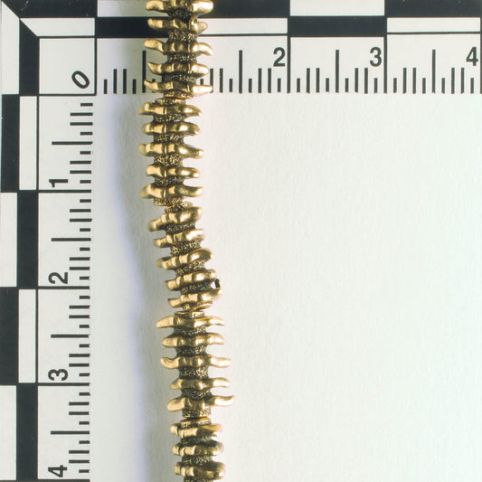 Pewter Beads, Gold Plated - 8" Strand