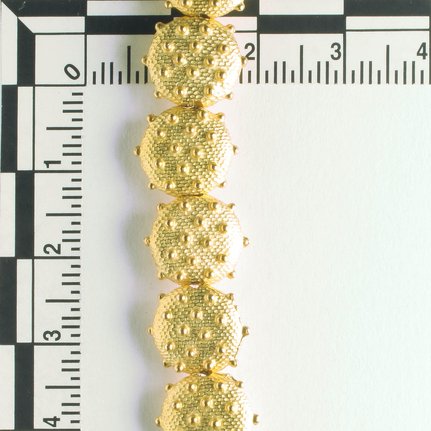 Pewter Beads, Gold Plated - 8" Stand