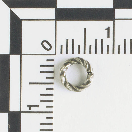Jumpring Ant Silver Twisted - qty 100