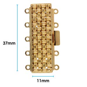 5 Strand Clasp Gold