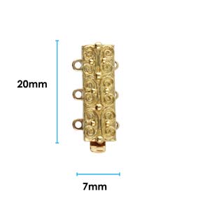 3 Strand Clasp Gold