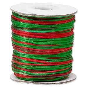1mm Satin Cord - Christmas - yard