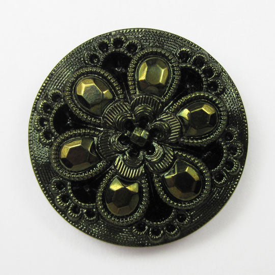 Flower Button - Green