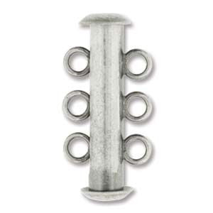 3 Strand Slide Clasp Antique Silver