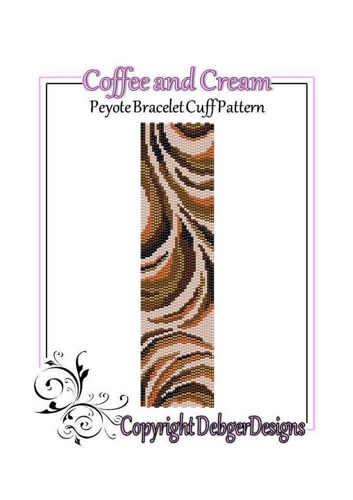 Coffee and Cream Bracelet Pattern - PDF