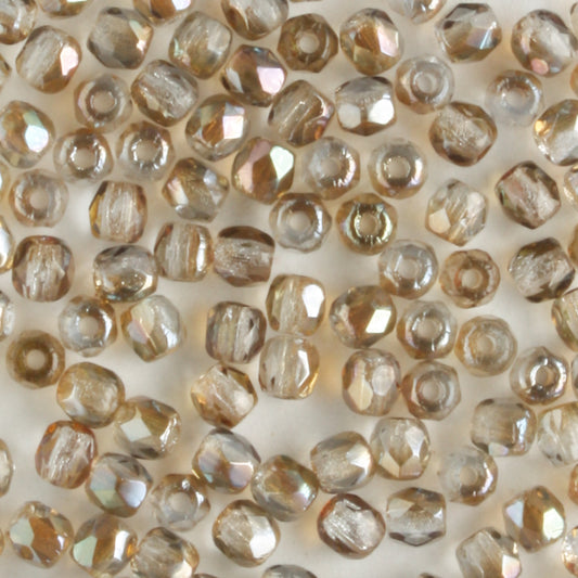 2mm Round Firepolish Light Sapphire Celsian - 100 beads