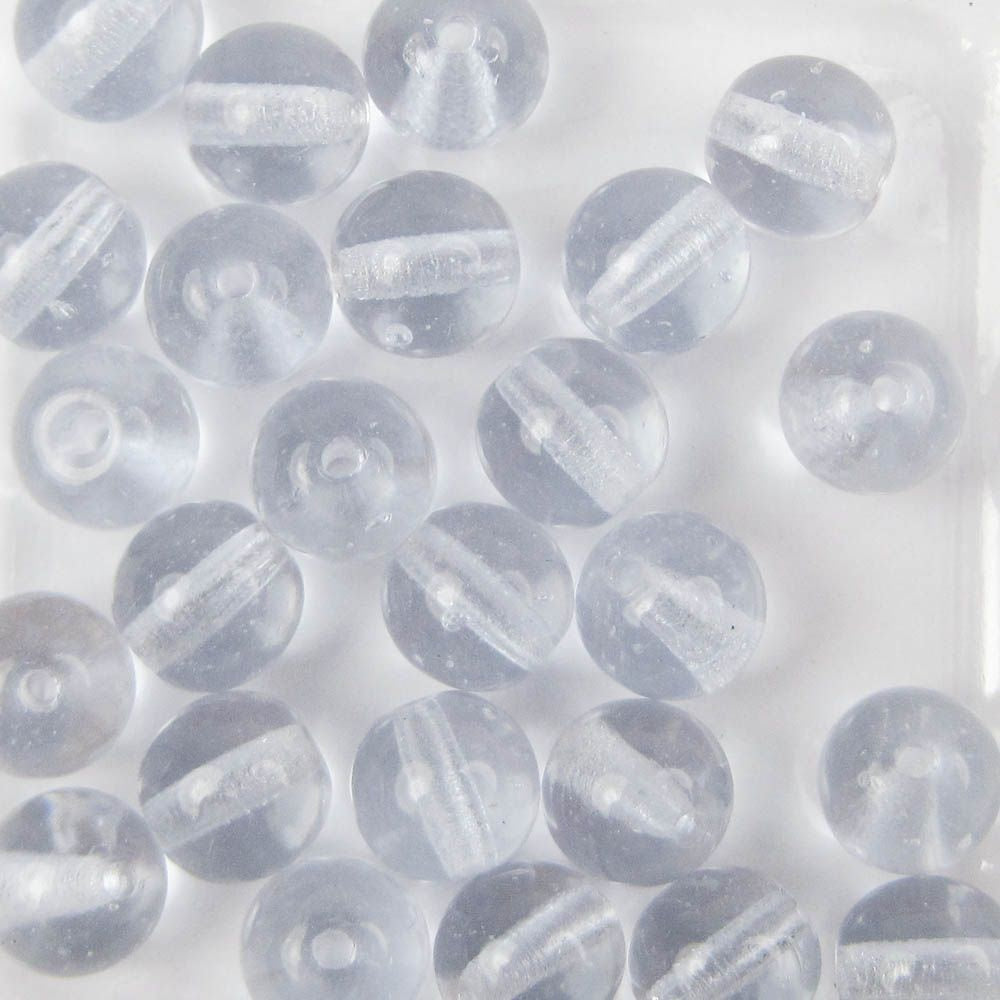 6mm Druk Lt Lavender - 25 beads