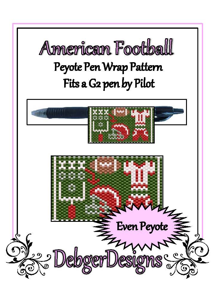 American Football Pen Wrap Pattern - PDF