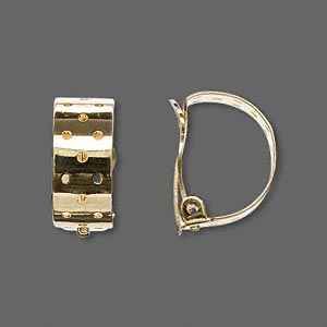 Earring Clip On Gold - pair