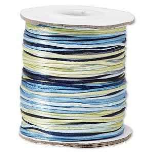 1mm Satin Cord - Ocean - yard