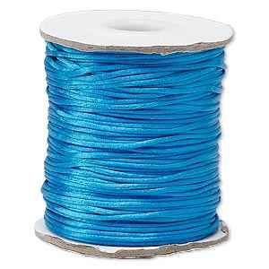 1mm Satin Cord - Dark Turquoise Blue - yard