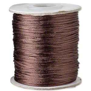 1mm Satin Cord - Dark Brown - yard