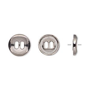 11mm Button Gunmetal
