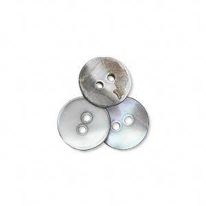 11mm Button Black Lip Shell