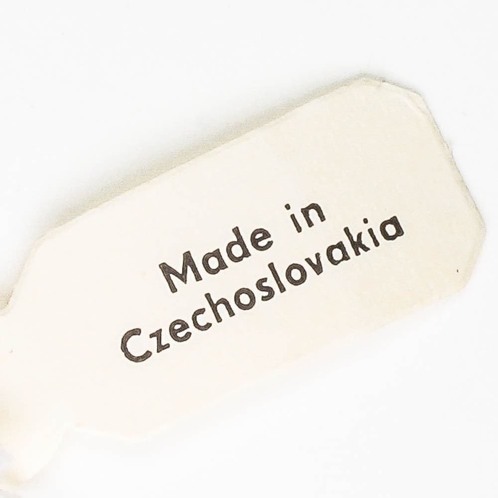 6mm Druk Tan/White - 50 beads