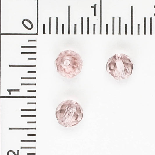 4mm Faceted Round Purple - 100 beads
