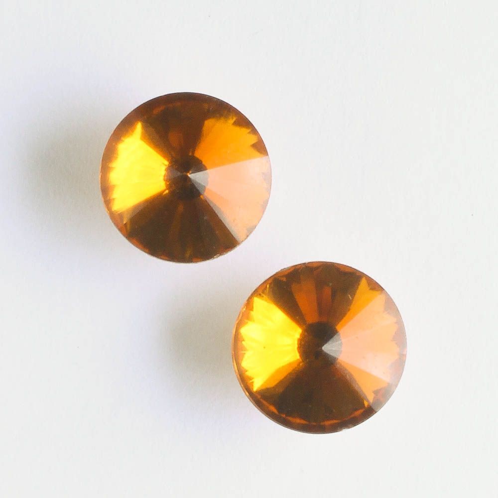 12mm Rivoli Topaz - pair